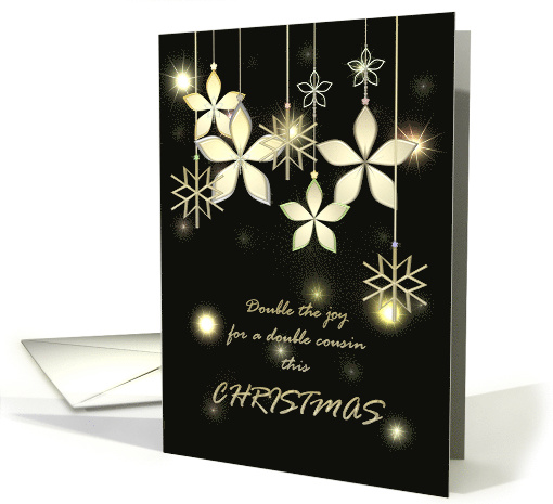 Christmas for Double Cousin Sparkling Decorations card (1187712)