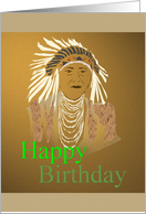 Native American Theme Birthday card