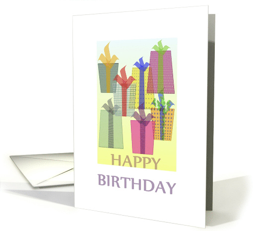 Birthday for Second Cousin Colorful Presents card (1196914)