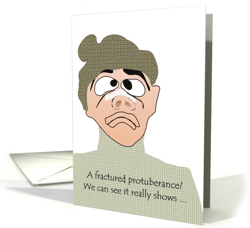 Get Well Man with Broken Nose card (1197460)