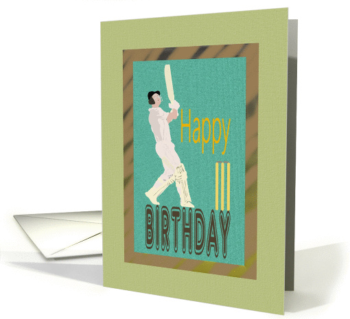 Cricketer birthday card (1198308)