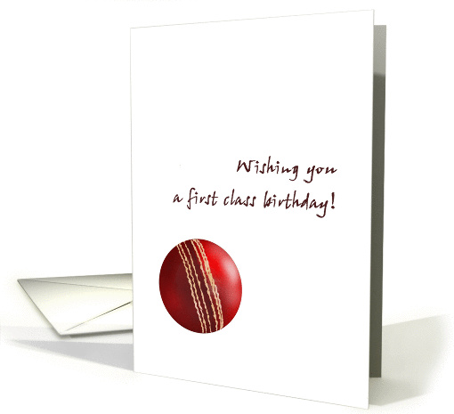Cricket ball birthday card (1202032)