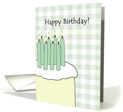 Birthday, huge birthday cake with candles card (1206652)