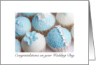 Congratulations on wedding day, pretty wedding cupcakes card