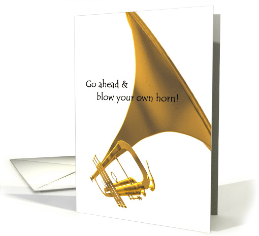 Congratulations Blow Your Own Horn Recognition card (1206848)