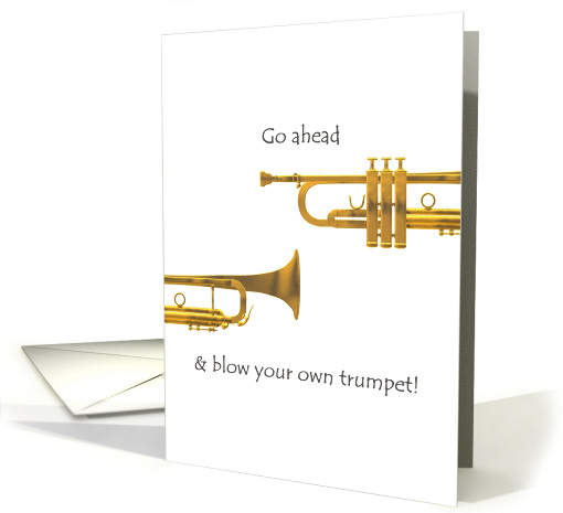 Congratulations Blow Your Own Trumpet Recognition card (1206922)