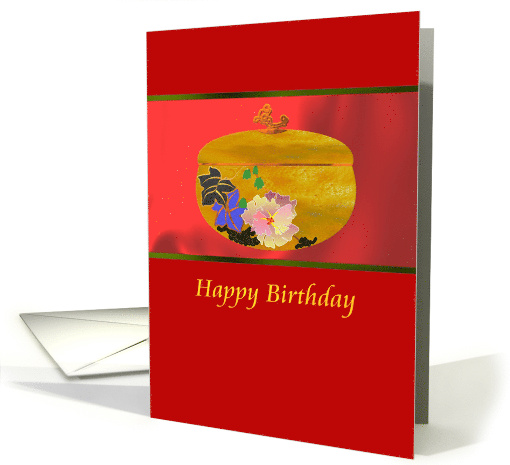 Birthday Ceramic Bowl With Painted Florals card (1207094)