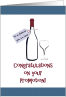 Congratulations Promotion for Future Son in Law Bottle of Wine card