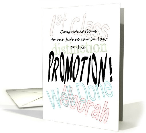 Congratulations Promotion for Future Son in Law card (1211008)
