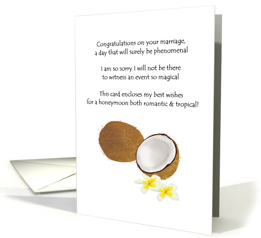 Marriage Congratulations Poem Have a Great Honeymoon card (1212954)
