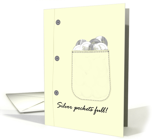 Silver Pockets Full Shirt Pocket Filled With Silver Coins card