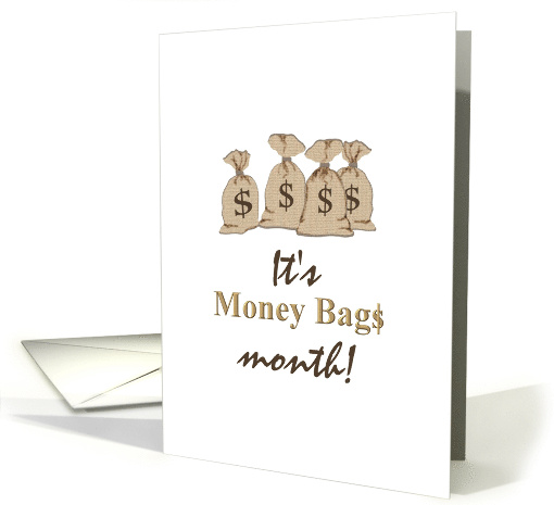 Money Bags Month Illustration Of Bags Of Money card (1214678)
