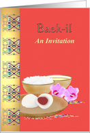 Invitation to Korean Baby’s 100th-Day Birthday Celebration Baek-il card