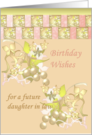 Birthday for Future Daughter in Law Abstract Florals card