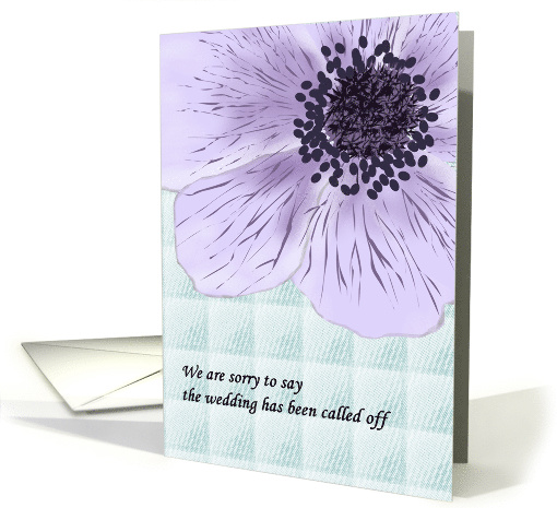 Wedding Called Off, Purple Anemone Flower card (1218998)