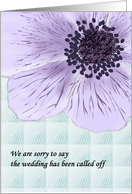 Wedding Called Off, Purple Anemone Flower card