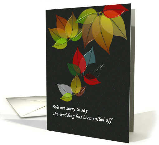 Wedding Called Off, Falling Leaves card (1219014)