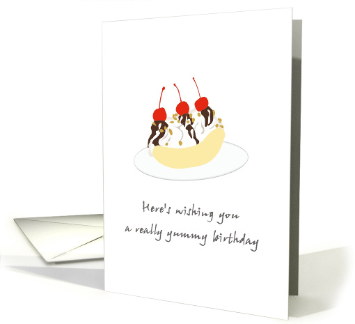 Banana Split Birthday with Cherries on Top card (1220324)