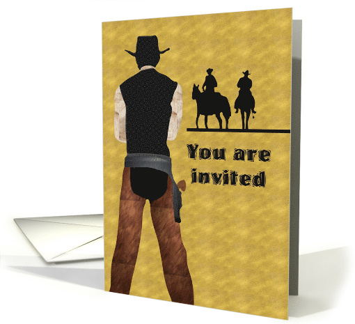 Cowboy Kids Party Invitation Cowboys And Horses card (1222538)