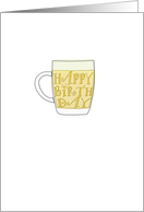 Beer birthday, a mug of beer card