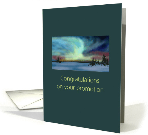 Congratulations on promotion, aurora borealis card (1223212)