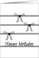 Birthday From All of Us Black and White Chiffon Bows card