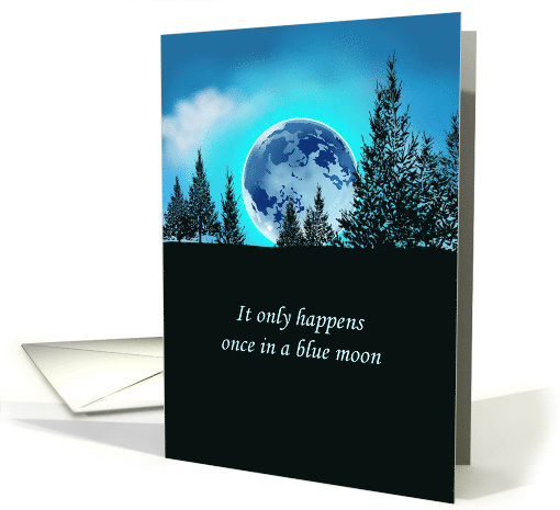 1st Wedding Anniversary Blue Moon Theme card (1224636)