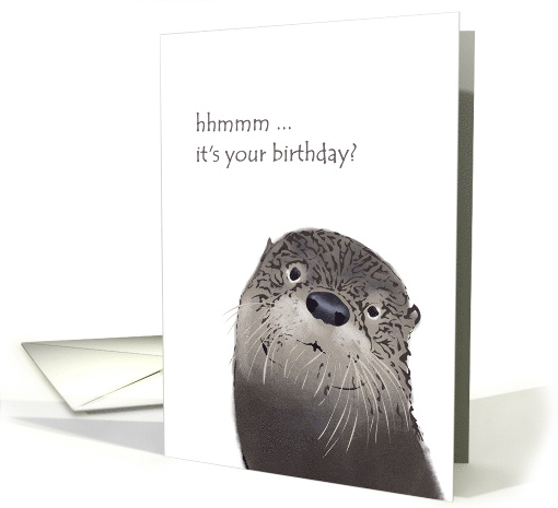 Cute River Otter Birthday card (1229166)