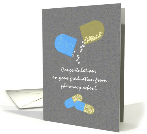 Congratulations Graduation from Pharmacy School Capsules card