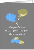Congratulations Graduation from Pharmacy School Capsules card