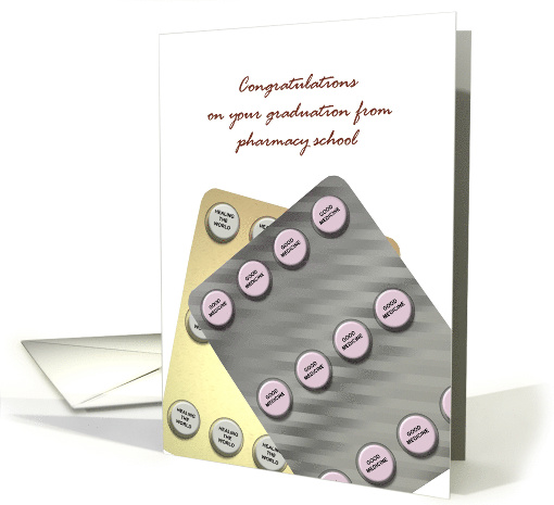 Congratulations Graduation from Pharmacy School card (1238380)