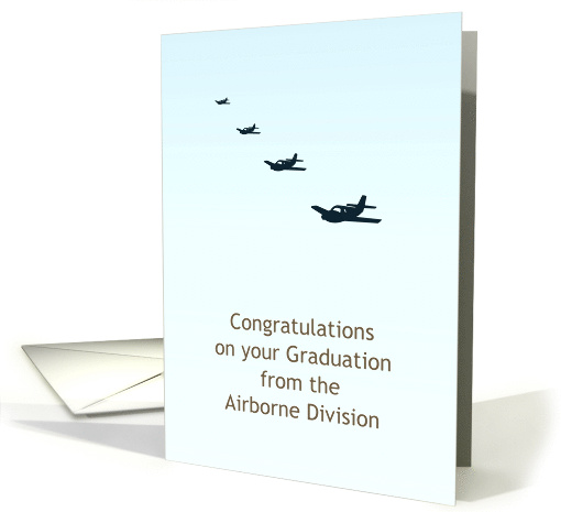 Congratulations to Son Graduation From Airborne Division Planes card