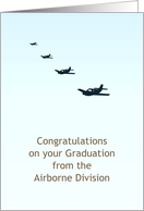 Congratulations to Son Graduation From Airborne Division Planes card