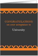 Custom Congratulations Acceptance To College Or University card