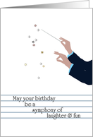 Birthday For Orchestra Conductor Conductor’s Hands Holding Baton card