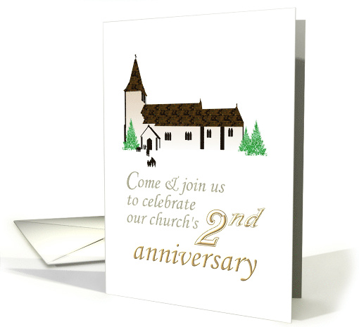 Invitation to Church 2nd Anniversary Profile of a Church card