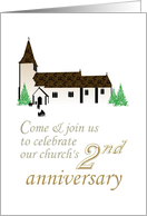Invitation to Church 2nd Anniversary Profile of a Church card
