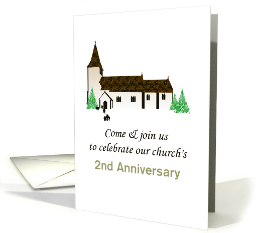 Custom Invitation to Church Anniversary Profile of a Church card