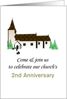 Custom Invitation to Church Anniversary Profile of a Church card