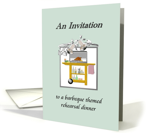 Rehearsal Dinner Invitation Barbeque Themed card (1265534)
