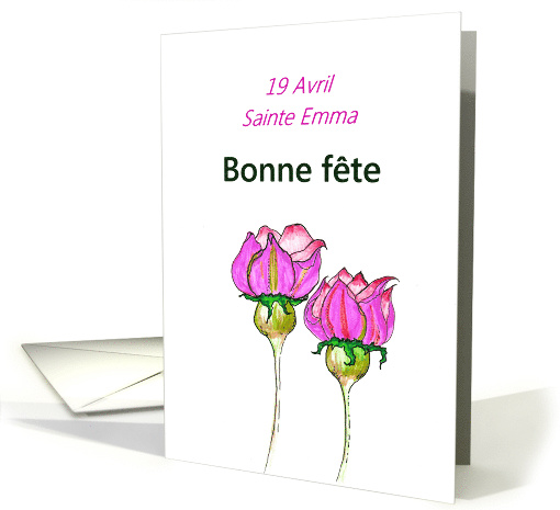 French Saint's Day Sainte Emma April 19 Pretty Pink... (1265636)