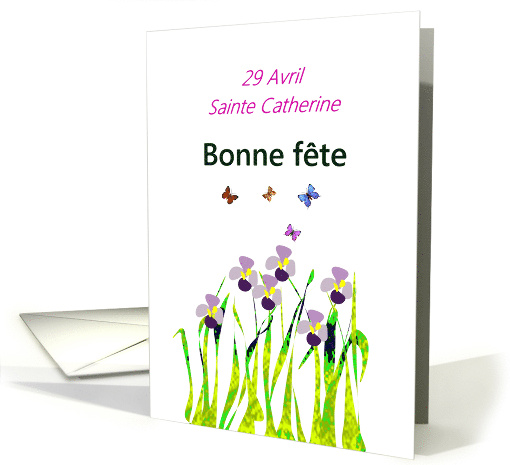 French Saint's Day Sainte Catherine April 29 Irises and... (1265642)