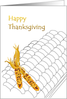 Thanksgiving From our House to Yours Corn in Outline card