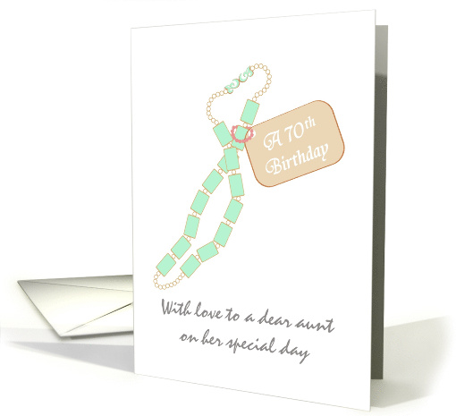 Aunt's 70th Birthday Pretty Blue Necklace card (1267488)