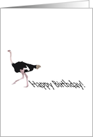 Ostrich Birthday Ostrich On The Run card
