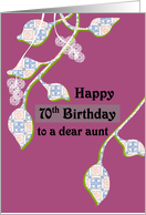 Aunt’s 70th Birthday Abstract Florals card