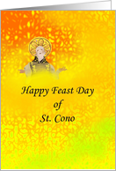 Feast Day of St Cono Illustration Of The Patron Saint St Cono card