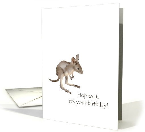 Baby Kangaroo Birthday Hop To It card (1267724)