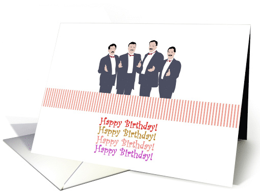 Barbershop Quartet Birthday Singers card (1268474)