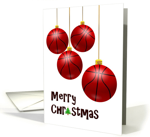 Basketball Christmas, basketball baubles card (1269522)
